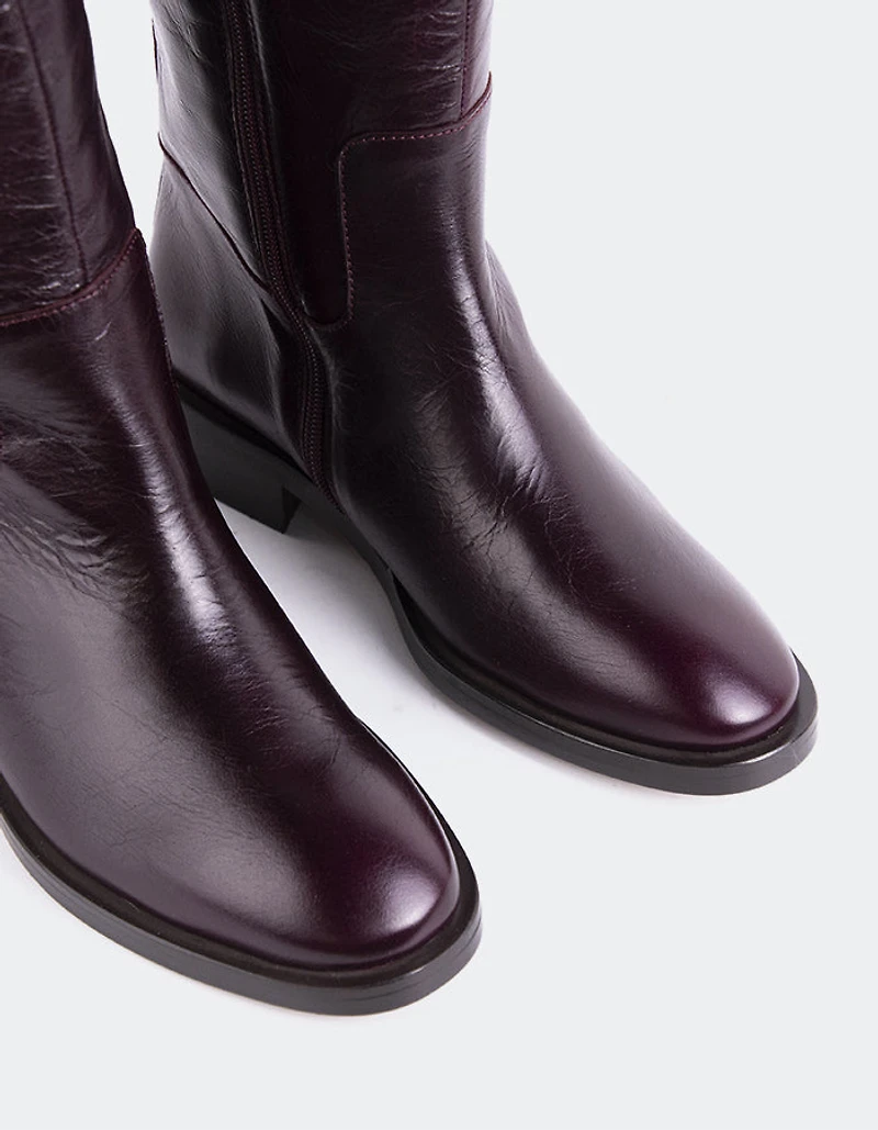 Moyle Burgundy Leather