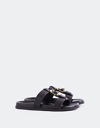 Omma Black Leather