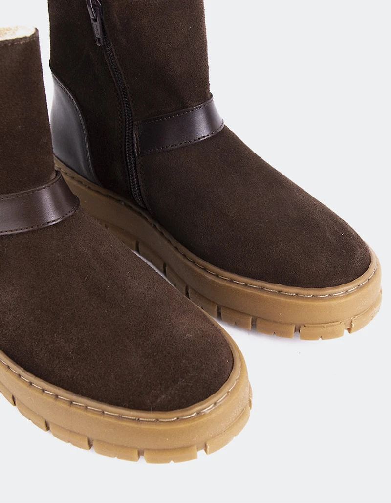 Plorin Brown Suede