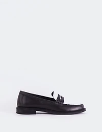 Safiya White/Black Leather