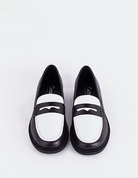 Safiya White/Black Leather