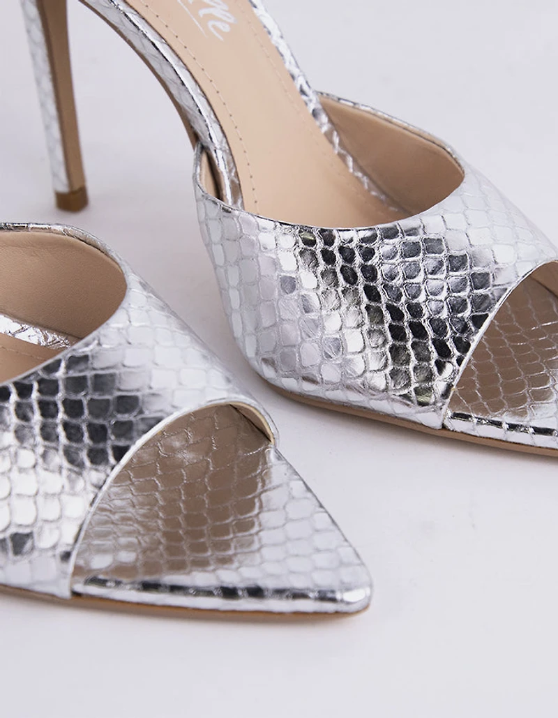 Thelma Silver Snake Leather