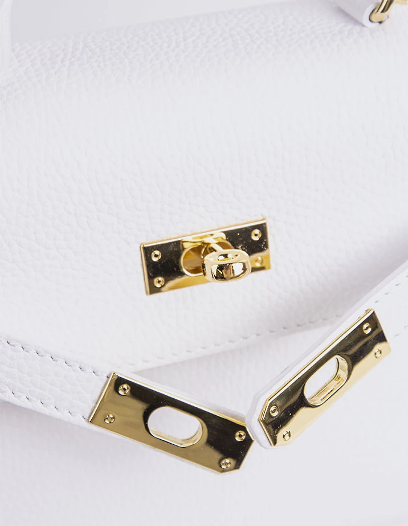Vance White Leather