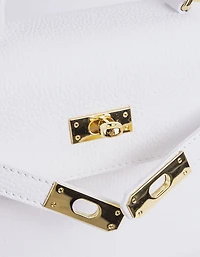Vance White Leather