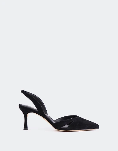 Vescia Black Suede
