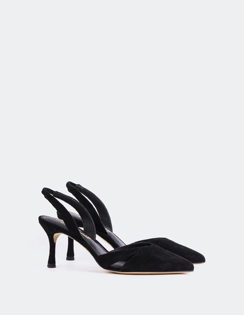 Vescia Black Suede