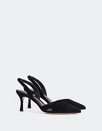 Vescia Black Suede