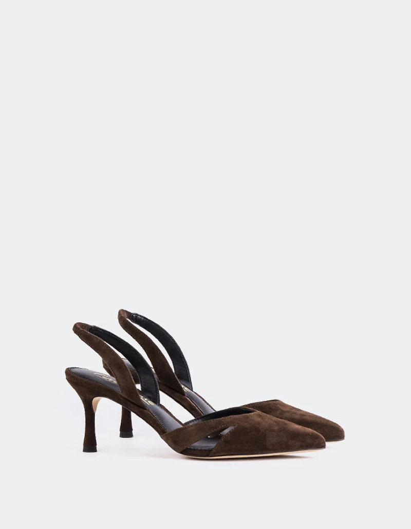 Vescia Brown Suede