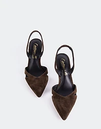 Vescia Brown Suede