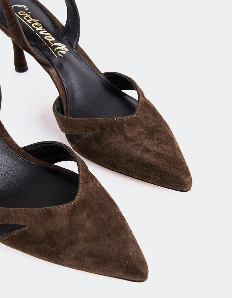 Vescia Brown Suede