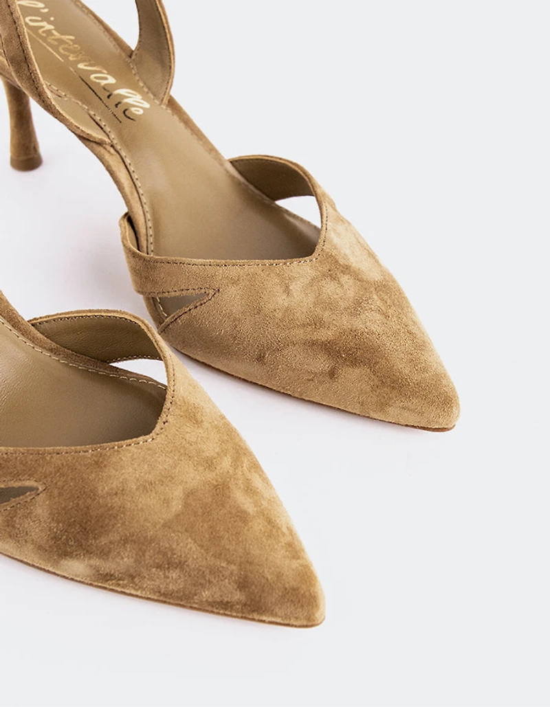 Vescia Taupe Suede