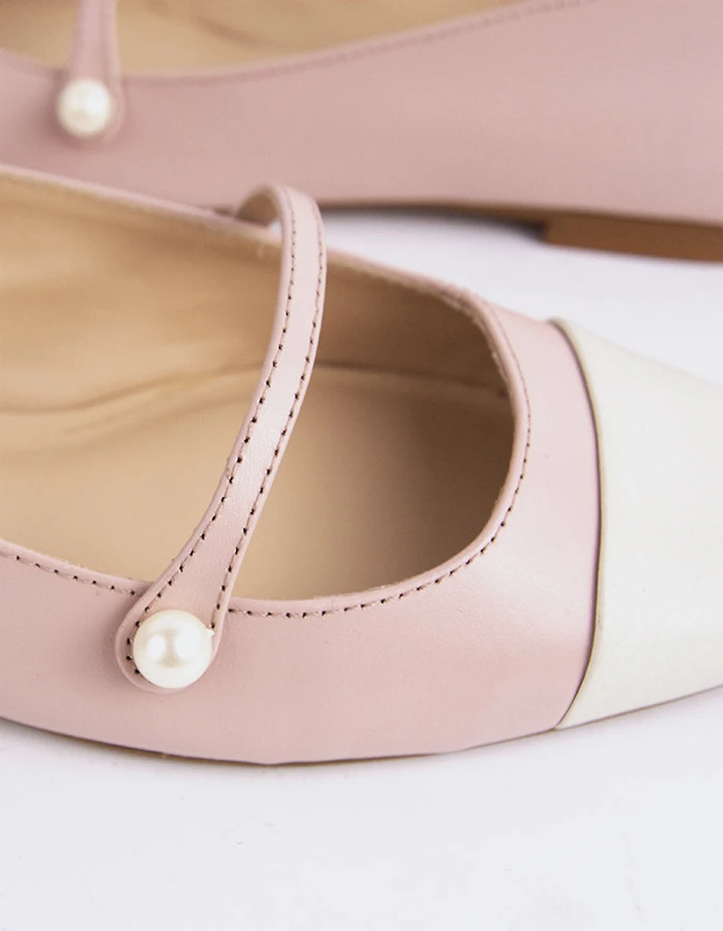 Yarrow Off Wht.Pink Leather