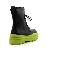 Nagasaki Black Leather/Green Sole