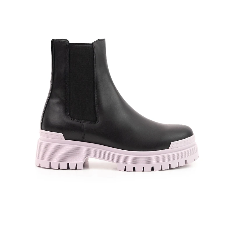Kirby Black Leather/Lilac Sole