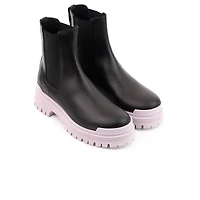 Kirby Black Leather/Lilac Sole