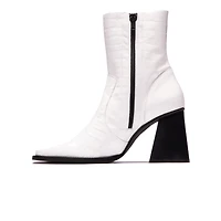 Melana White Croco Leather