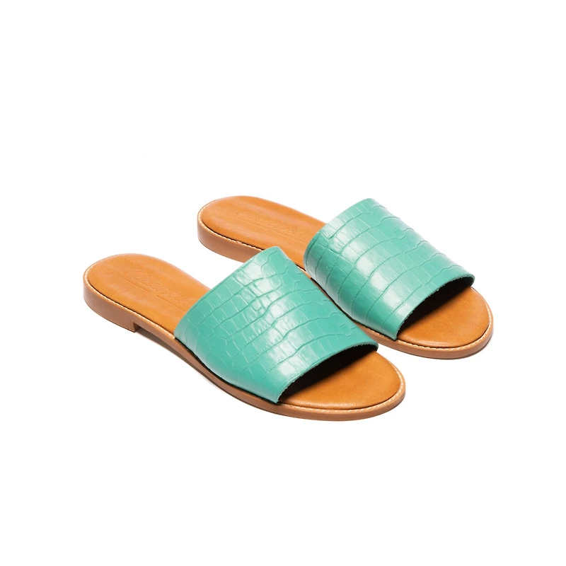 Rea Light Green Leather