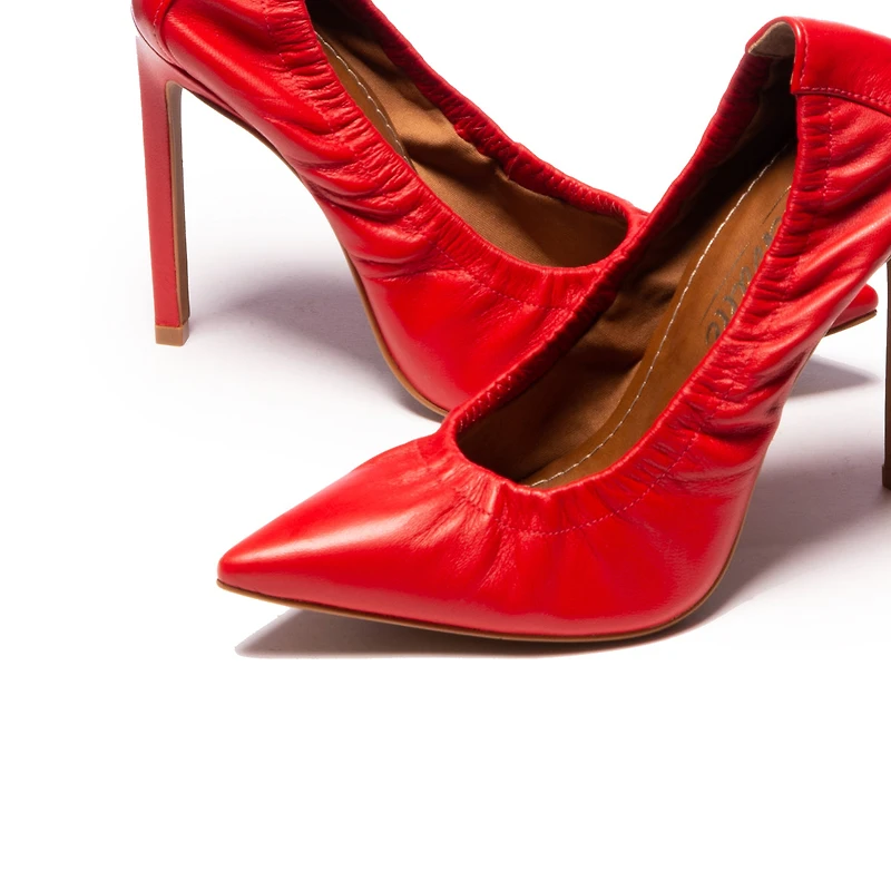 Britney Red Leather
