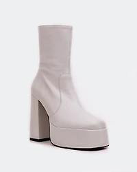 Tate White Leather