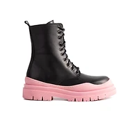 Nagasaki Black Leather/Pink Sole