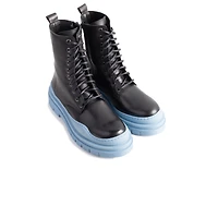 Nagasaki Black Leather/Blue Sole