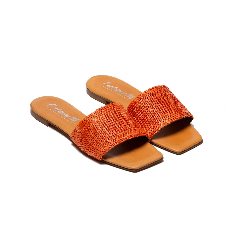 Gizelle Orange Leather