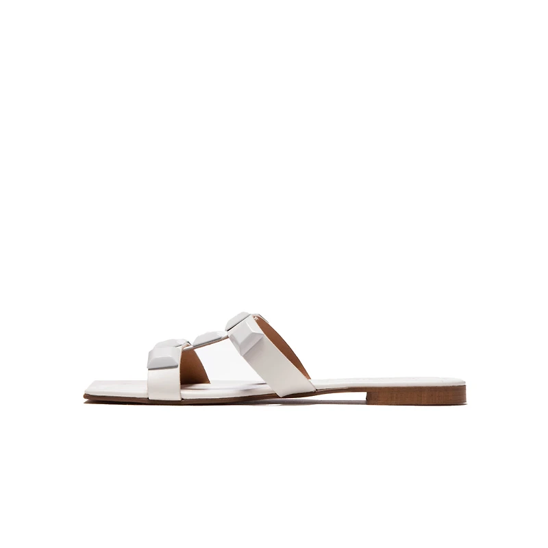 Galia White Leather