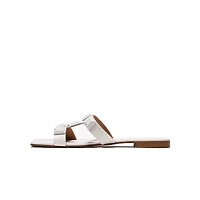 Galia White Leather