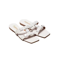 Galia White Leather