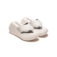Misty White Leather