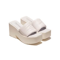 Mony White Leather