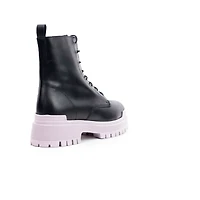 Langport Black Leather/Lilac Sole