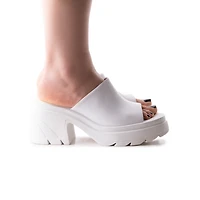 Reagan White Leather