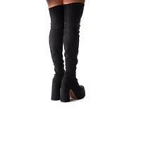 Finesse Black Suede Stretch