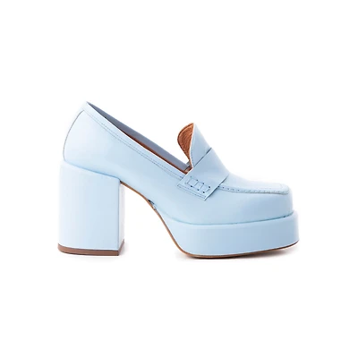 Soria Light Blue Leather