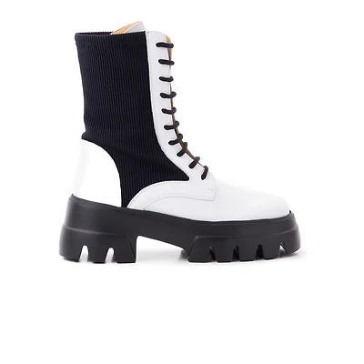 Newark White Leather