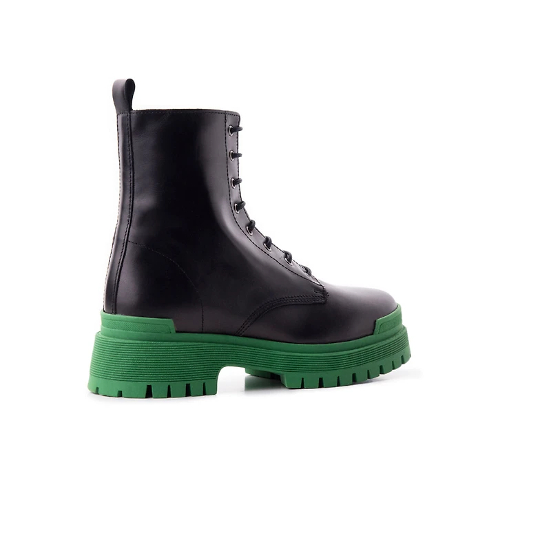 Langport Black Leather/Mint Sole