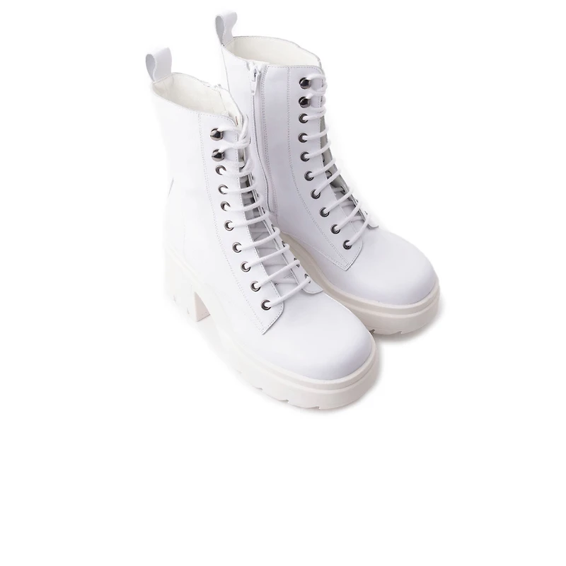 Romeo White Leather