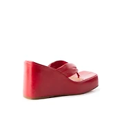 Hillary Red Leather