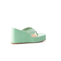 Hillary Mint Leather