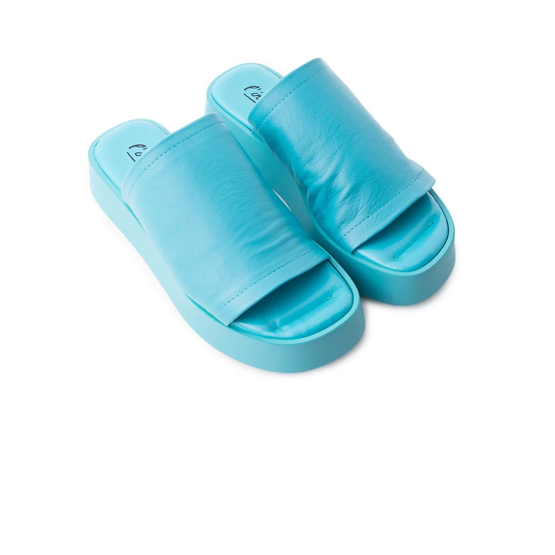Dumpling Blue Leather