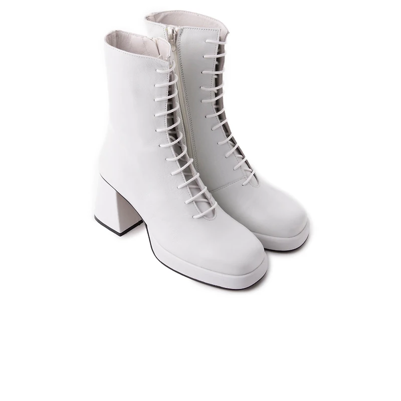 Mather White Leather
