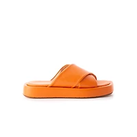 Oda, Orange Leather/Cuir