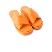 Oda, Orange Leather/Cuir