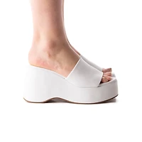 Mariel White Leather