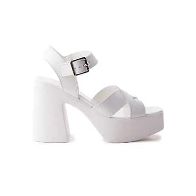 Valentano White Leather