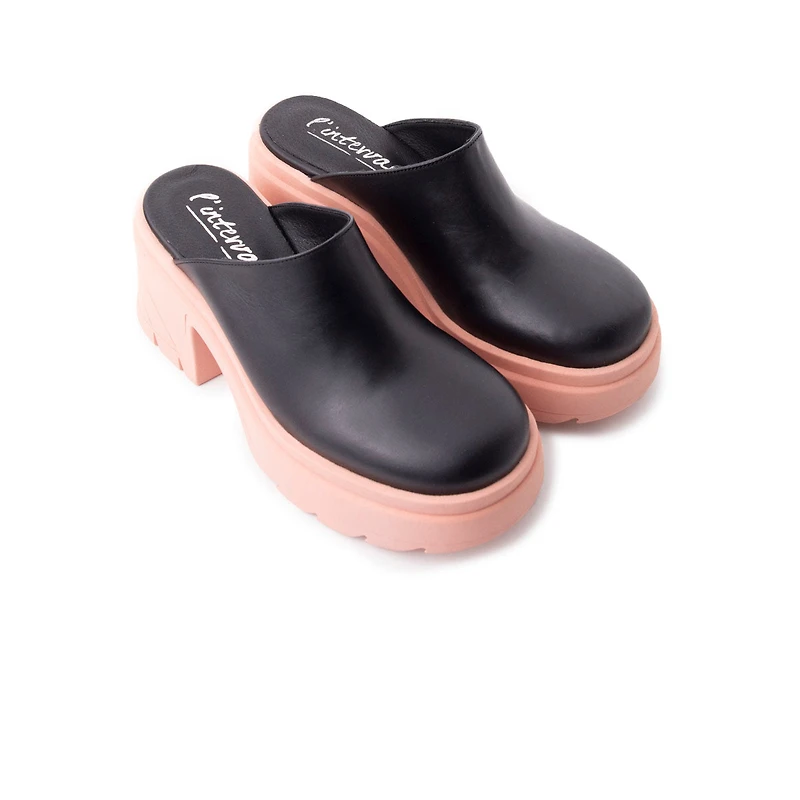 Silla Black/Pink Leather