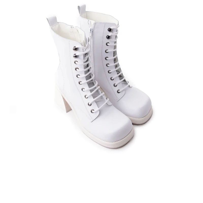 Rebel White Leather