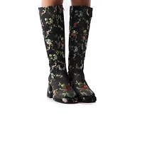 Garden Black Floral Fabric