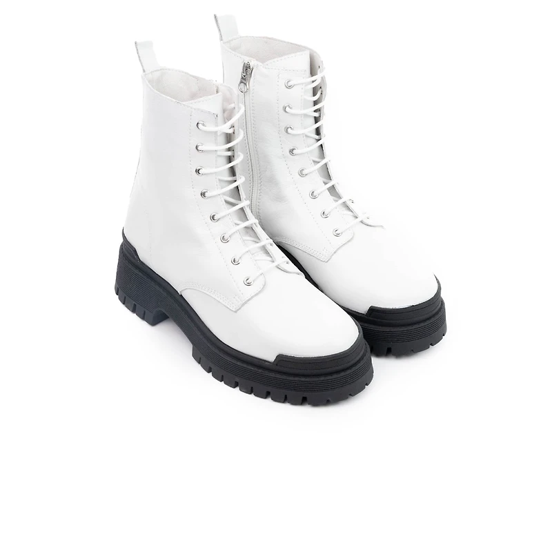 Langport White Leather/ Sole